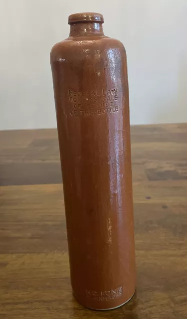 "Jarra de gres esmaltada en sal antigua H.C. KONIC STEINHAGEN RARA ley federal de 11,5"""