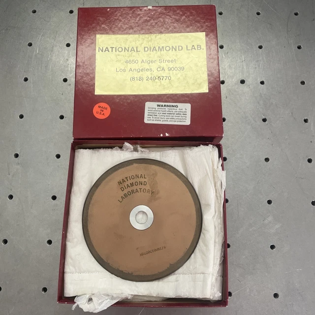 5”  NATIONAL DIAMOND LAB Grinding Wheel w/ Beveled Edge MD220C100M1/8 (Lot of 2)