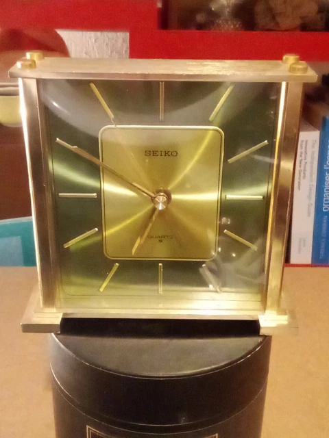Vintage SEIKO 6439-5089 Gold PL Square Tank Quartz Dress Watch
