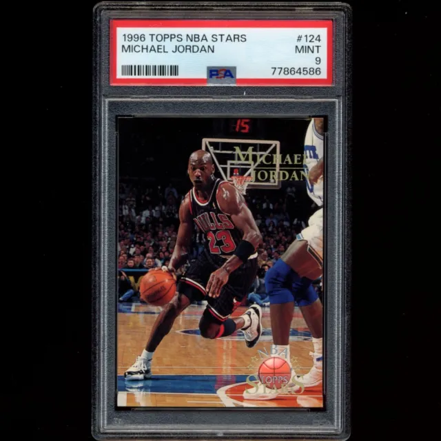 1996 NBA Topps NBA Stars Michael Jordan #124 PSA 9 MINT