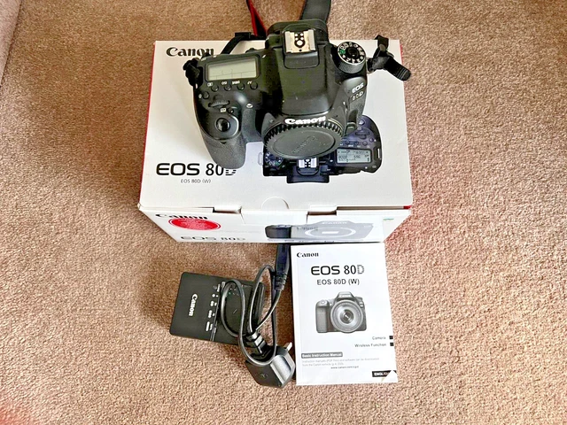 Canon EOS 80D 24.2MP Digital SLR Camera Body Only - Black