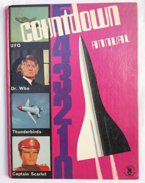 Vintage COUNTDOWN ANNUAL 1972 feat. Dr Who Thunderbirds UFO Captain Scarlett VGC