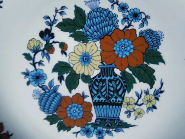 GRANDE ASSIETTE PLATE 27cm - PILLIVYUT FRANCE - bouquet floral - Porcelaine 750g 3