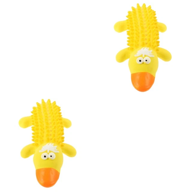 2pcs Tiere geformte Welpenspielzeug Latex Hund kaut Interaktive, quietschende