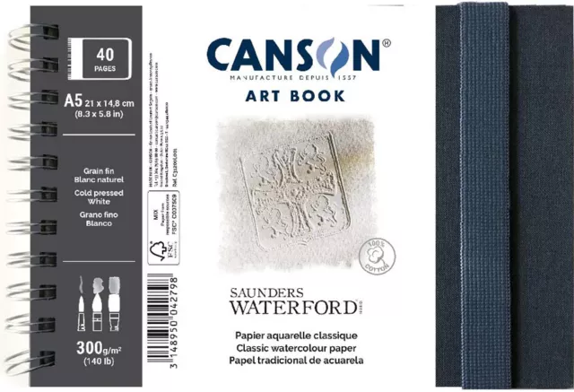 CANSON Skizzenbuch ART BOOK Saunders Waterford DIN A5 20 Blatt Querformat