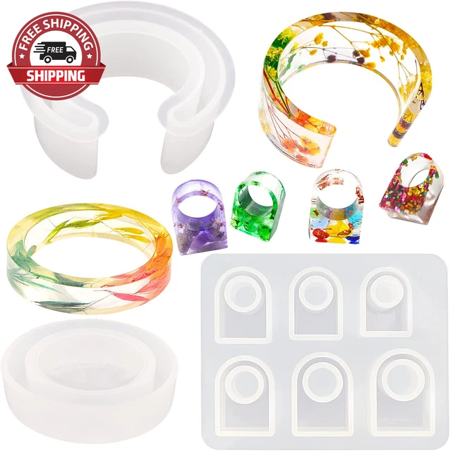 Bracelet Bangle Resin Silicone Mold (3 Piece Set) DIY Dry Flower Epoxy Resin AB
