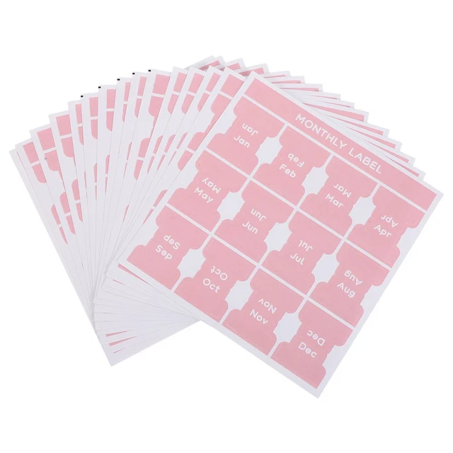15 SHEETS MONTH Index Label Sticker Jan-dec Monthly Tabs Stickers for ...