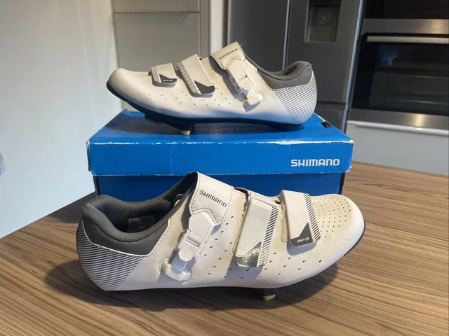 Shimano RP3 Rennradschuhe drehend weiß Herren Größe EU 45 UK 9,5 verpackt sehr guter Zustand