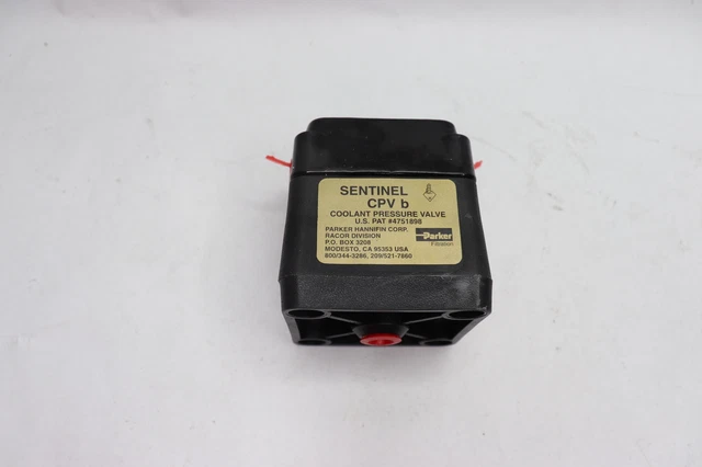 Parker Filtration Sentinel Coolant Pressure Valve Black 4751898