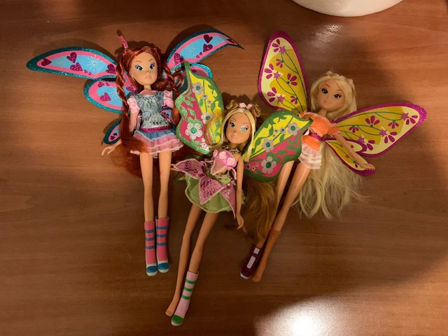 WINX BELIEVIX ali luminose Lotto di 3 Flora Bloom Stella Rainbow