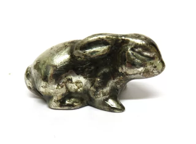 Zarte 925 Silber Sammlung Figur/ Miniatur - Hase/ Kaninchen - 3.1 cm