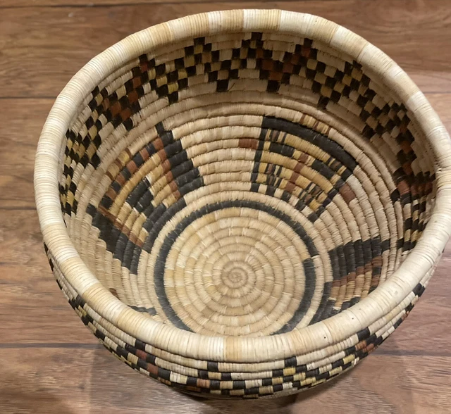 VINTAGE NATIVE AMERICAN Hopi coiled basket Kachina masks 1,200.00