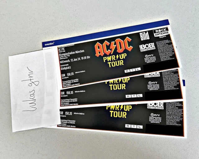 AC/DC TICKET MÜNCHEN 12.6. Stehplatz Innenraum EUR 199,00 - PicClick DE
