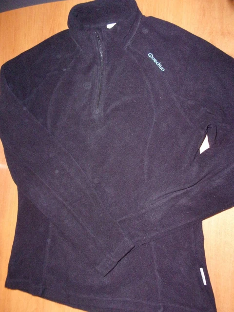SWEAT POLAIRE NOIR FEMME M DECATHLON QUECHUA STRATERMIC