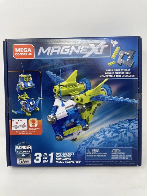 Mega Construx Magnext 3-in-1 Mag-Rockets Building Bloks Toy 6+ 56pcs