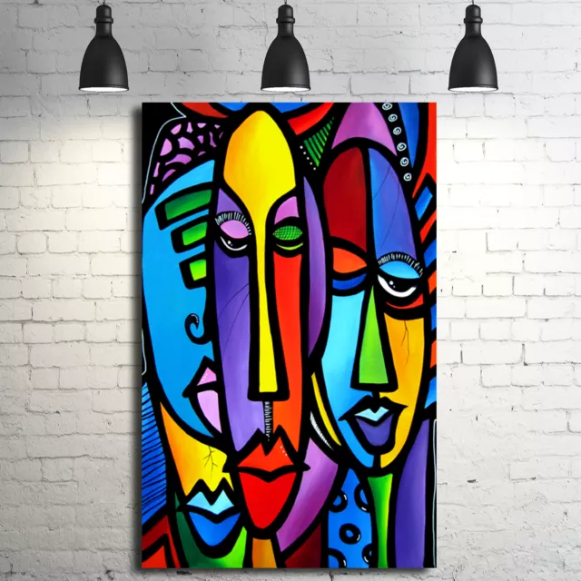 Pop Art Abstract print Modern Whimsical Pop HUGE painting Canvas Fidostudio