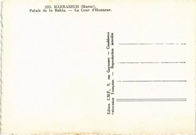 CPM Marrakesh - Bay Palace MOROCCO (880517) 2