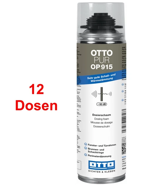 Ottopur OP915 12x500ml Aérosol Mousse Avec Très Bon Autoportante Et