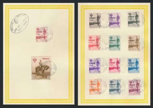 ITALIAN SOMALIA STAMPS 1935 OFFICIAL MOGADISCIO FDC TO 25l Sc #B51 PRESENTATION