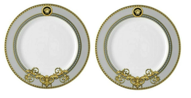 Versace Von Rosenthal Prestige Gala Salatteller Paar #403637-10222 Brand Nib F /