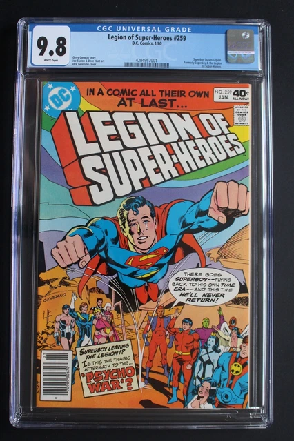 LEGION OF SUPER-HEROES #259 New Series BEGINS 1980 DC 2nd PSYCHO WARRIOR CGC 9.8