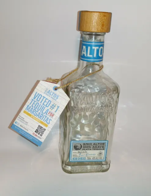 Olmeca ALTOS Anejo Empty Tequila Bottle 750ml Container Thick Mottled Glass