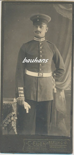 CDV Portrait Berlin Soldier with Bayonet (t379)