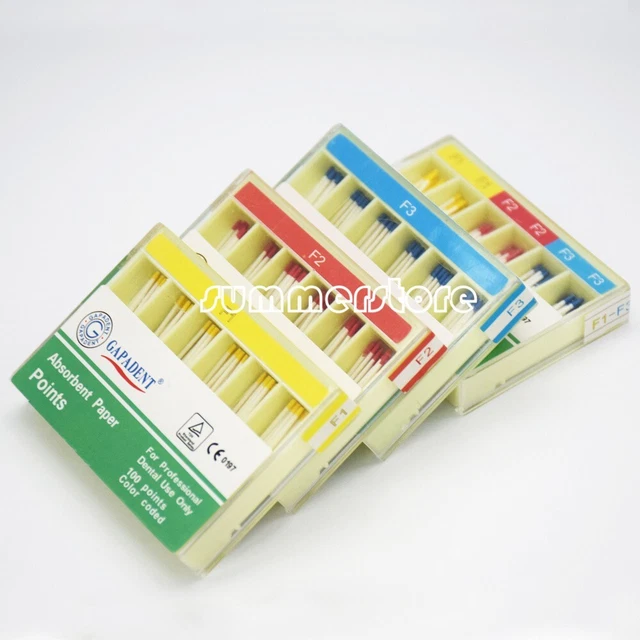 100 Points Dental Endodontics Absorbent Paper Point Root Canal Obturating F1-F3