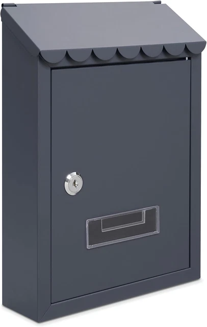 Assorted Collections Cassetta Postale A Parete, Cassetta Postale In Acciaio Con Serratura E 2 - Foto 5