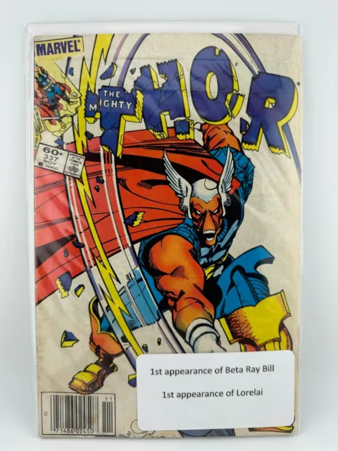 Thor #337 1st Beta Ray Bill 1983 Newsstand Variant