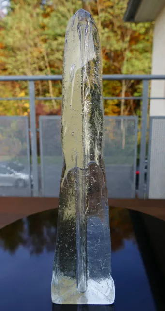 Schwere Orchideen Vase - Blockvase - Zweigvase " Eiszapfendesign " 1,3 kg !!!