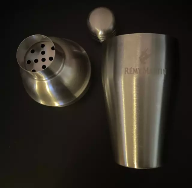 3 Piece Remy Martin COCKTAIL SHAKER 6-12oz Small Mixing 6.5” Stainless Steel New