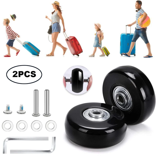 2x Universal Swivel Suitcase Luggage Casters Replacement Wheels For Travel Case