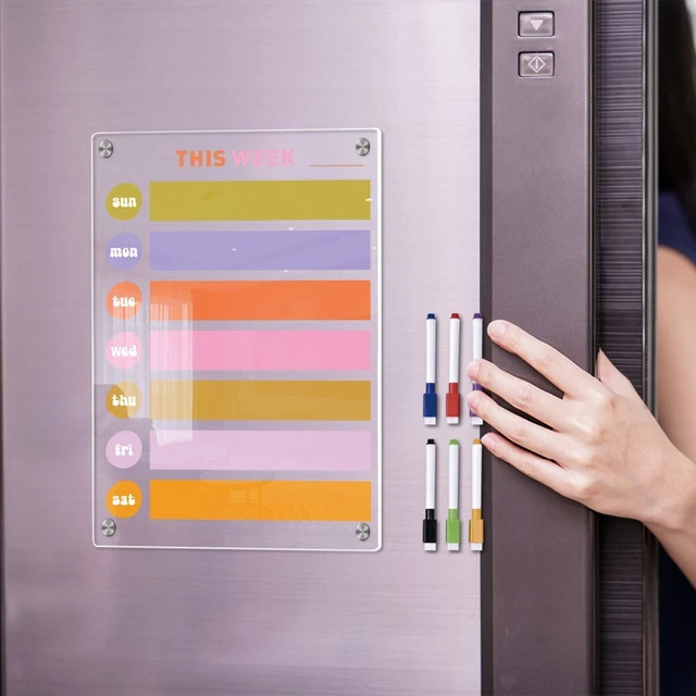 Pianificatore Mensile Magnetico Lavagna Magnetica Calendario Frigo - Set 4 Pezzi, Cancellabile, In Italiano To-do List Organizzazione - Foto 9