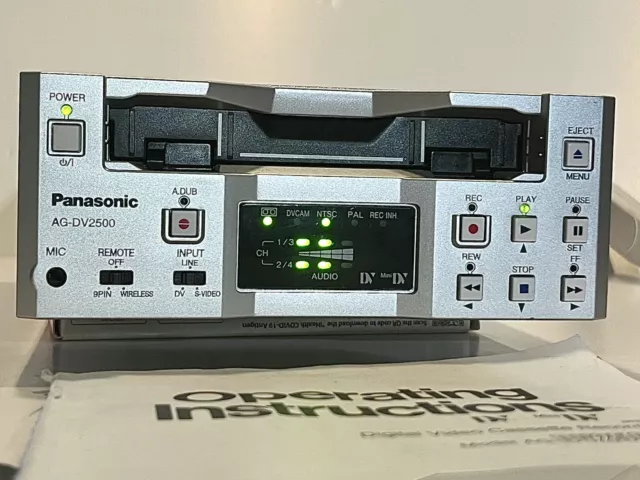 PANASONIC AG-DV2500P VIDEO PLAYER RECORDER DV MiniDV, NTSC/PAL IN WORKING ORDER!