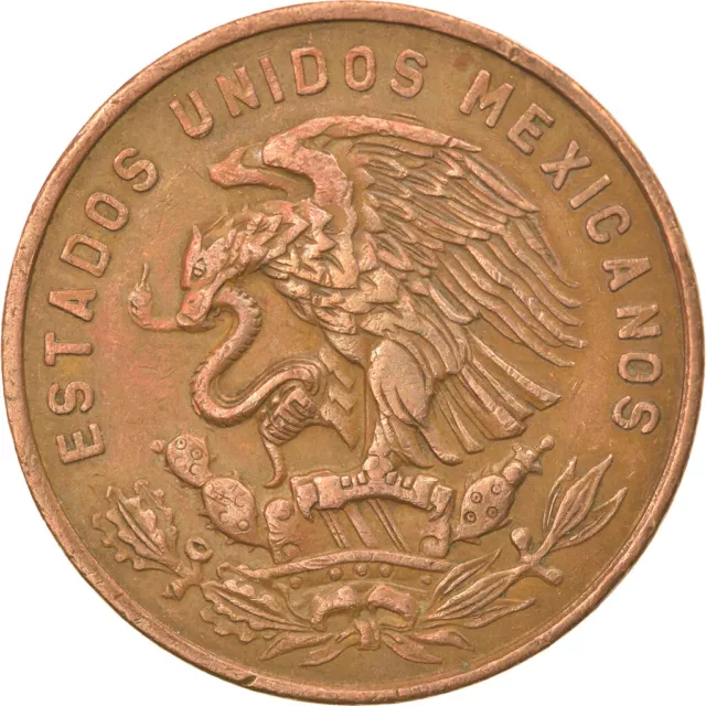 [#815034] Coin, Mexico, 20 Centavos, 1963, Mexico City, EF(40-45), Bronze, KM:44