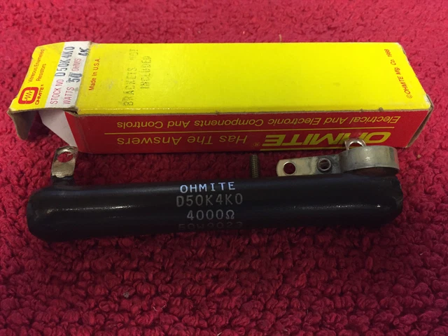 D50K4K0 Ohmite    4000 Ohm 50 Watt     Vitreous Enamel Resistor