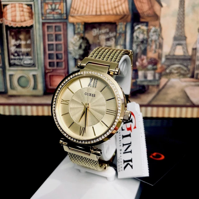 LADIES GUESS WATCH -W0903L3 Melody Rose Gold Chrono Dial rrp  display picture 3