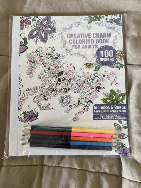 50 Creative Charm Coloring Charcoal Metallic Drawing Color Pencils