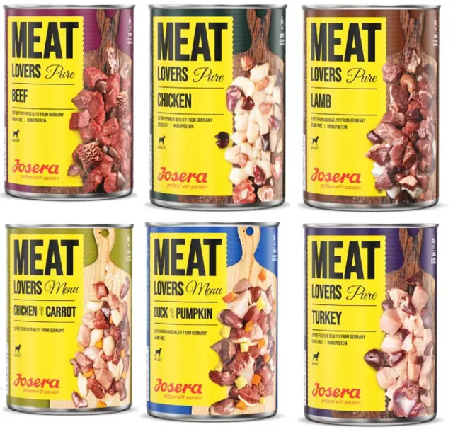 6x 400g Josera Meat Lovers Pure différents types de nourriture...