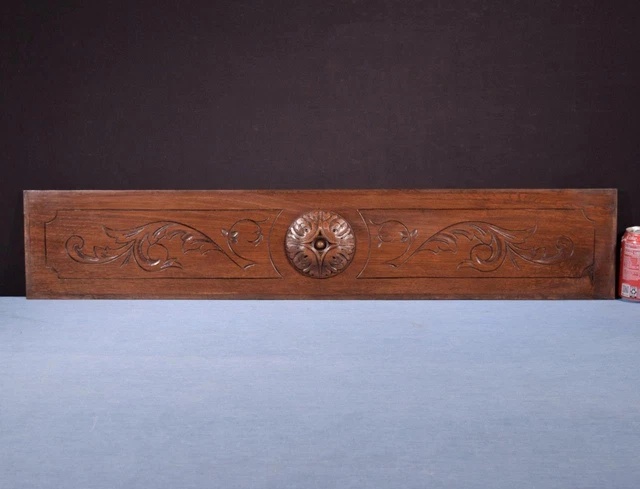 *40" French Antique Hand Carved Architectural Panel Solid Oak Wood Trim 2