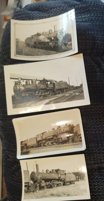 4 - vtg. North Pacific Northwestern  Railroad Engine  Photos lot