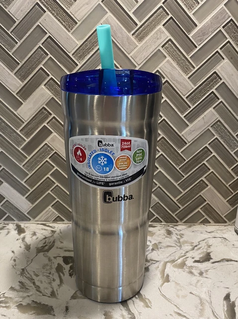 bubba Envy S Insulated Stainless Steel Tumbler 24oz Blue Lid
