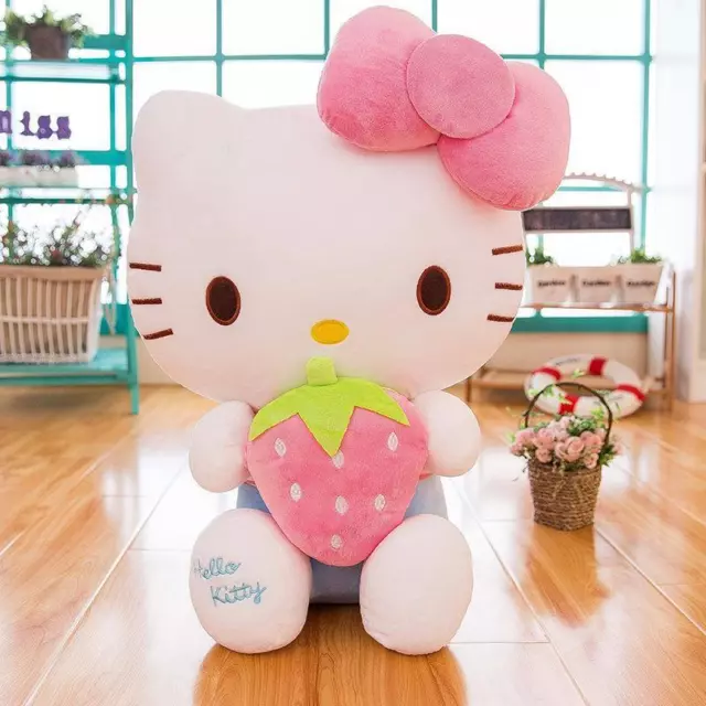 Sanrio Hello Kitty tenere le fragole peluche 12" anime peluche bambola 30 cm