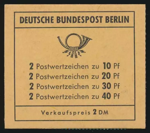 Berlin Markenheftchen MH 8 b postfrisch geprüft Schlegel BPP, Mi. 160,- Euro