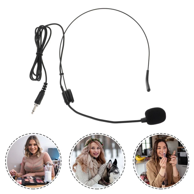 OVER EAR MICROPHONE Wired Computer Speakers Headset Voice Amplifier £7.