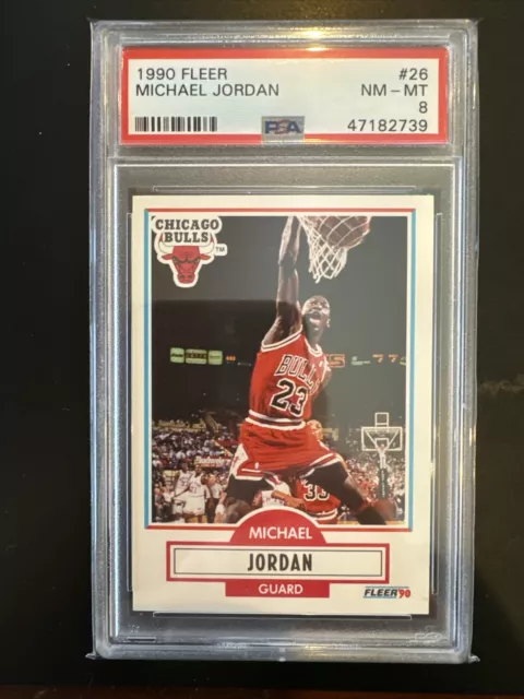 1990 Fleer Michael Jordan Chicago Bulls HOF #26 PSA 8 NM-MT