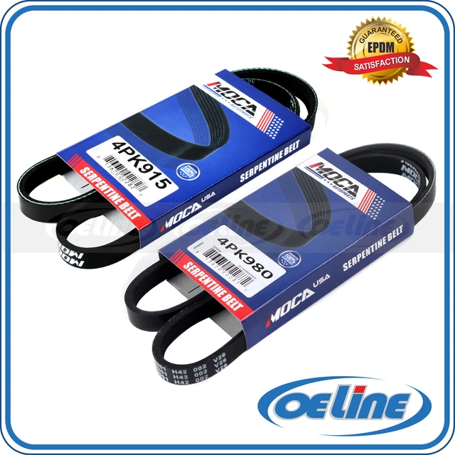 EPDM SERPENTINE BELT Set for Hyundai Elantra Mitsubishi Galant 4PK915