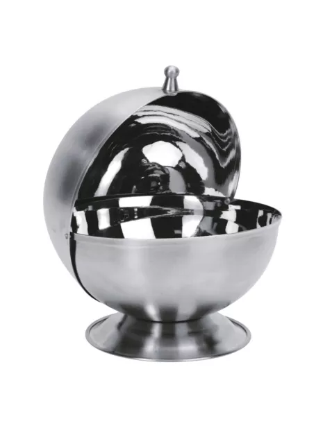 Sucrier Boule '' Bistrot '' en Inox Brossé   Protection du Sucre  Distributeur