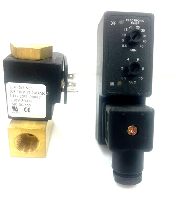 RS PRO R 3/8 Automatic Condensate Drain 3/8 16 bar 230V AC